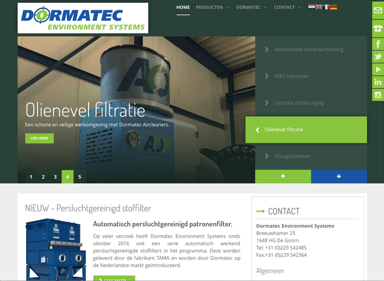 Klantcase webdesign | Dormatec Environment Systems