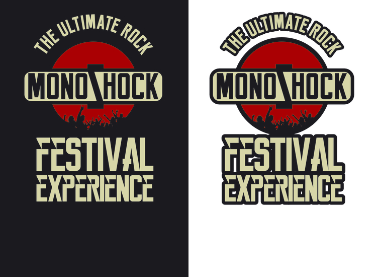 Voorbeeld logo design Monoshock rockband