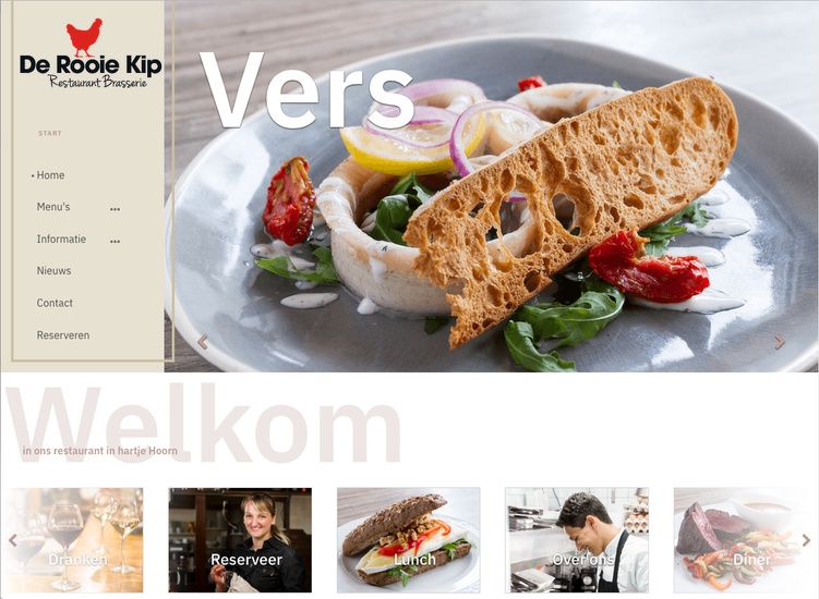 Webdesign Brasserie de Rooie Kip